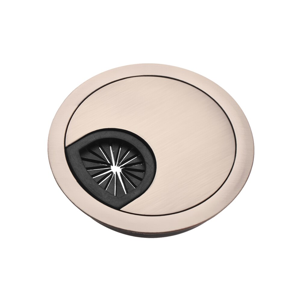 1PC Table Cable Outlet Port Zinc Alloy Desk Wire Hole Cover Computer Tidy Grommet Surface Line Box Table Cable Fastener Hardware: brushed / 60mm