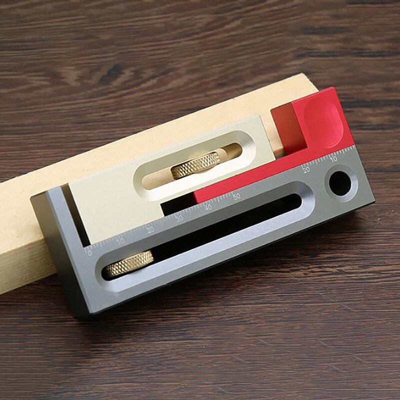 1Pc Three-Color Sliding Table Saw Slot Adjuster Mobile Measuring Block Length Compensation Woodworking Tool
