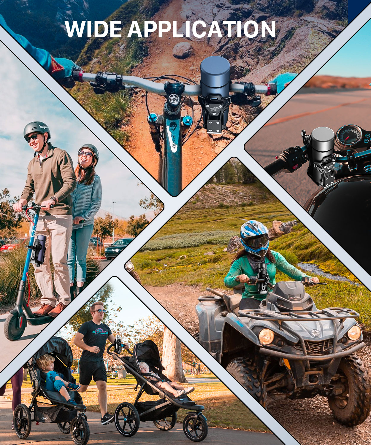 Fodsports Motorrad-Getränkehalter, universeller Fahrrad-Wasserbecher-Flaschenhalter, Motorrad-Fahrrad-Modifikationshalter