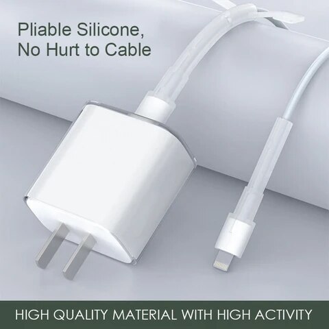 1 Set Van Kabel Protector, Datakabel Siliconen Beschermhoes Opladen Kabelhaspel Geschikt Voor Iphone Usb-oplaadkabel