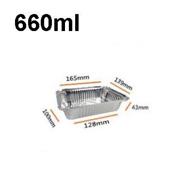 20 pezzi di vaschette antigoccia, griglia in alluminio usa e getta per griglia per grasso: 660ml / 20Pcs box with cover