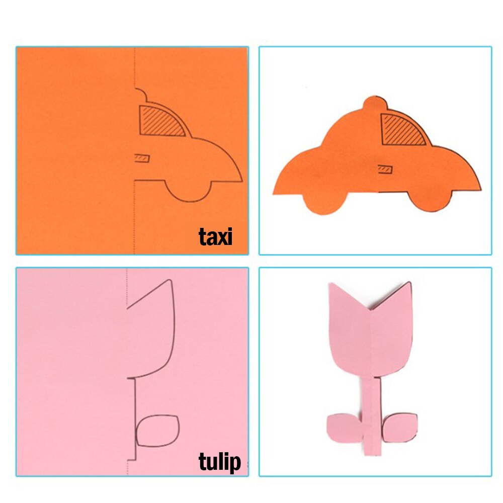 120Pcs/200Pcs/240Pcs Kids Cartoon Kleur Papier Vouwen En Snijden Speelgoed Kind Kingergarden Art Craft diy Educatief