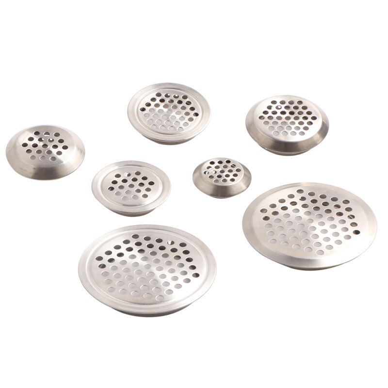 1pcs Dia.19mm/25mm/29mm/35mm/53mm Cabinet Air Vent Louver Mesh Hole round Stainless Steel Flat surface Convex surface