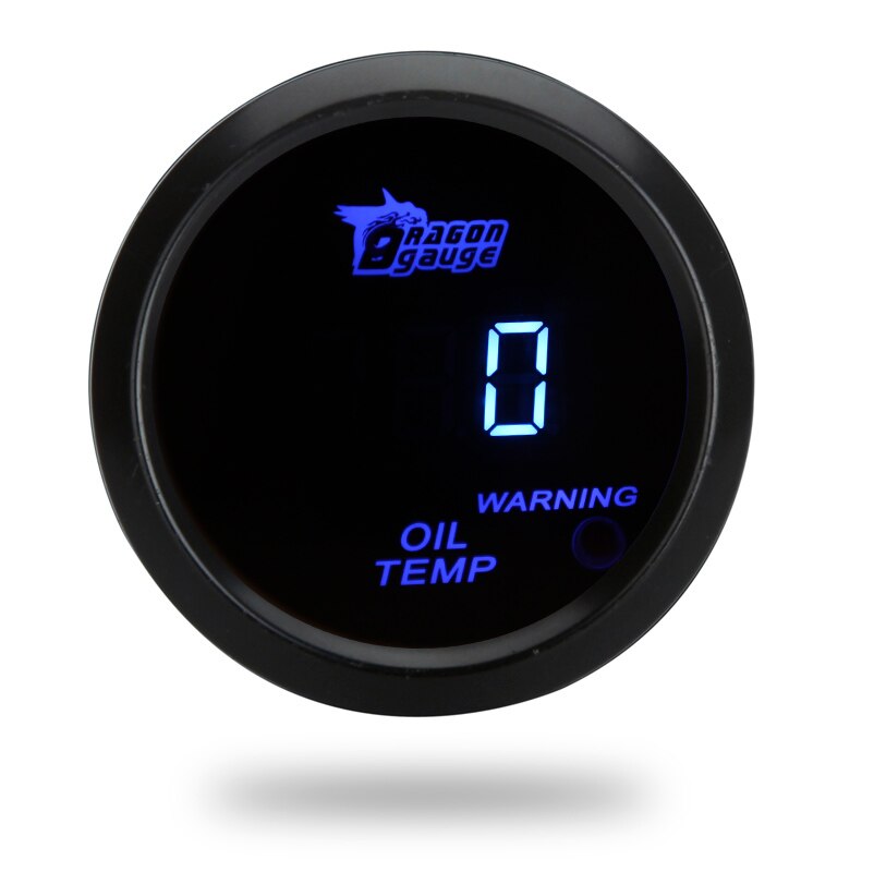 Digital Oil Temp Temperature Meter Gauge with Sensor for Car 52mm 2in LCD 40~150 Celsius Degree Black White Optional