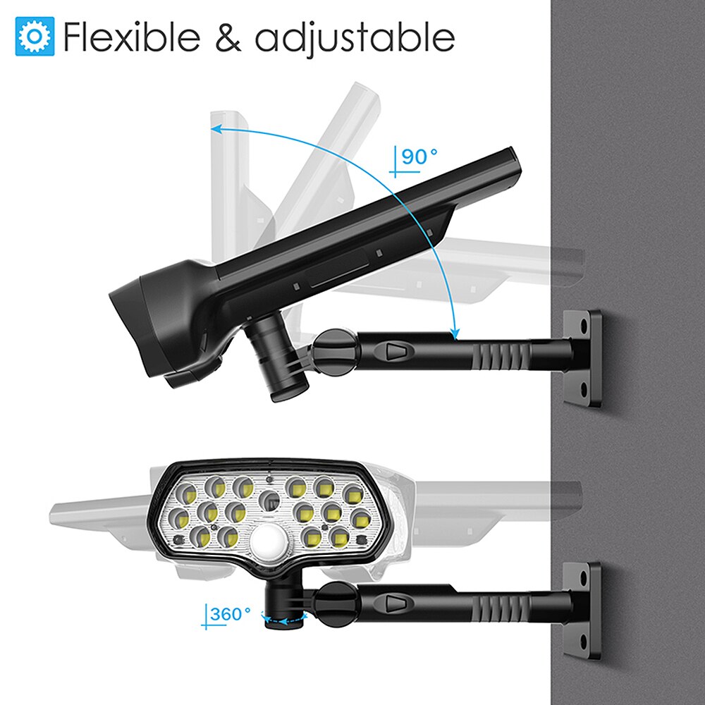 LED Solar Light PIR Motion Sensor Solar Lamp Waterproof Solar Powered Spotlights Wall Lamp For Outdoor Garden Decoration Lamp