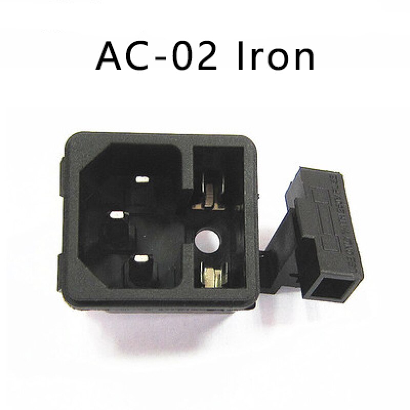 AC-01 IEC320 C14 C13 Fuse switch three-hole power cord charging plug male and female socket AC Power Panel Socket: size 6