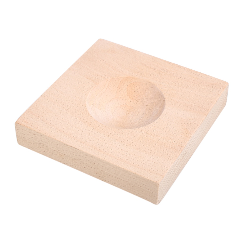 Barometer Shelf Wood Desktop Wooden Base Weather Forecast Bottle Base Storm Bottle Bracket M 9.5*9.5*2.2cm Glass Holder Support