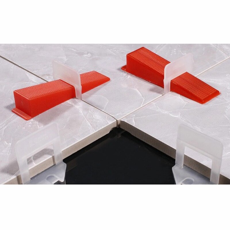 200 Pieces 1.00MM Tile Leveling System Base Spacers Clips Ceramic Leveler Kits Construction Tools For Laying Tiles