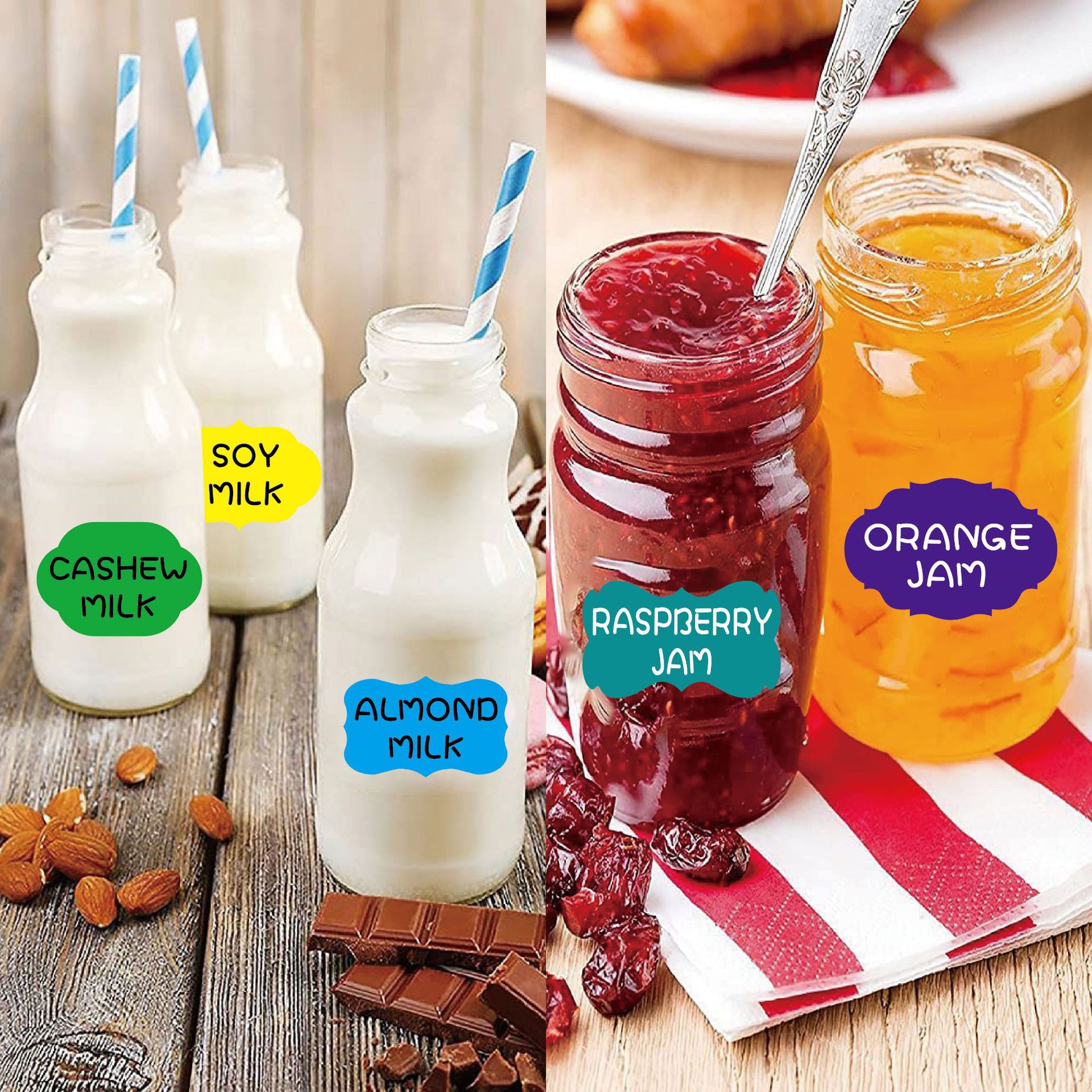 Uitwisbare Milieubescherming Pvc Handgeschreven Label Sticker Is Geschikt Voor Ambachtelijke Keuken Opbergdoos Map Glazen Fles