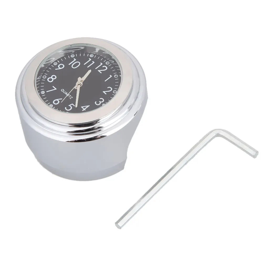 Leuchtende motorrad uhren für motorrad Rolle Motor- atv wasserdichte fahrrad lenker halterung uhr Aluminium fahrrad uhr: Schwarz