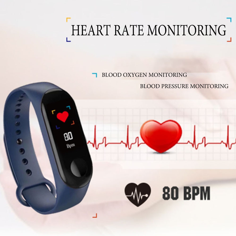 M3 Pro Smart Band Waterproof Fitness Tracker VS M3 Plus Smart Bracelet Blood Pressure Heart Rate Monitor