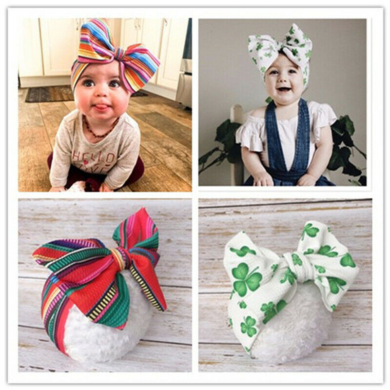 Baby Girl Hair Band Big Bow Headband Turban Knot Hair Accessory Head Wrap