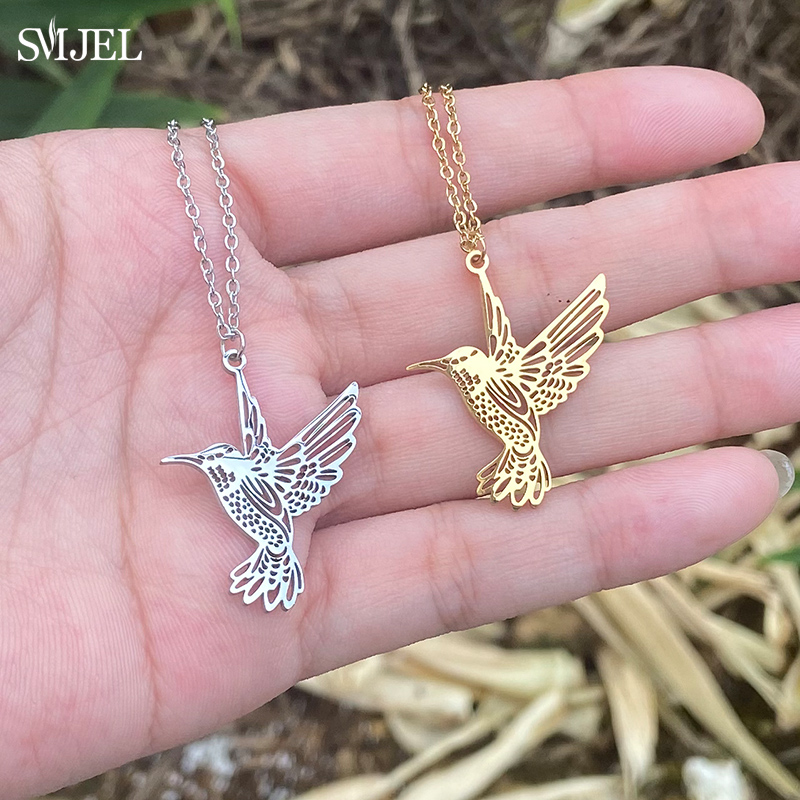 Rvs Hummingbird Kettingen Sleutelbeen Kat Vlinder Swallow Kangoeroe Hond Giraffe Bee Dier Eenvoudige Ketting