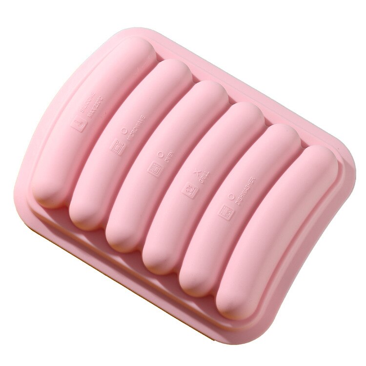 Silicone Sausage Mold Baby Food Supplement Children Ham Making Mould: Pink