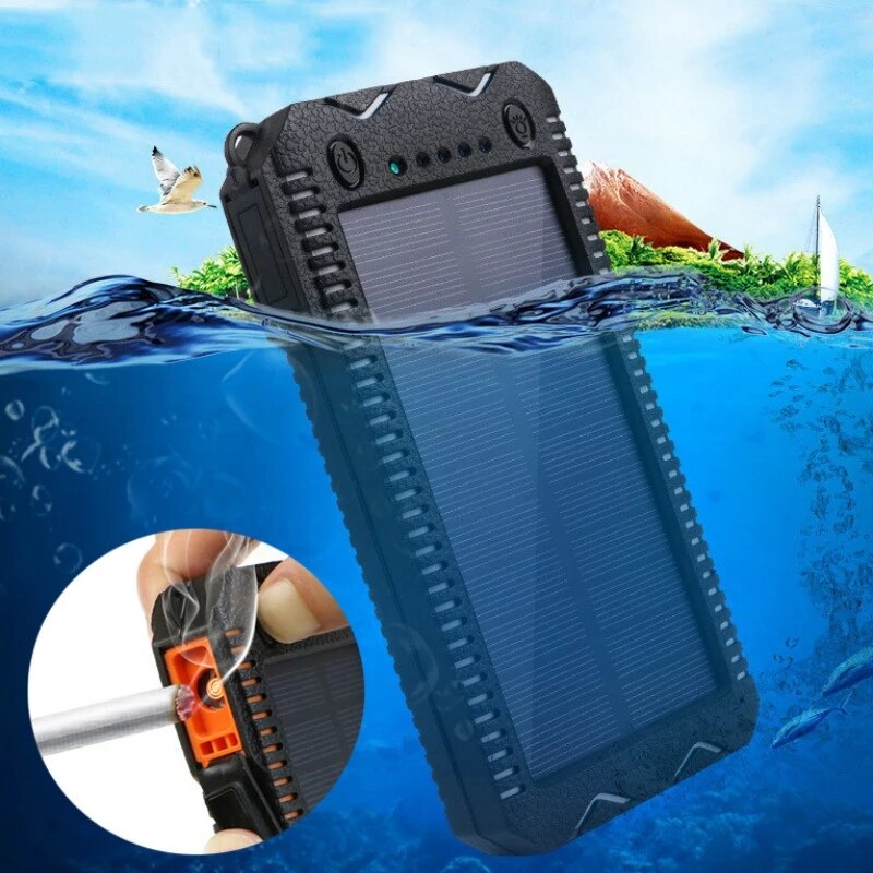 80000 mah solar wireless power bank phone charger portable outdoor travel charger power for xiaomi samsung iphone