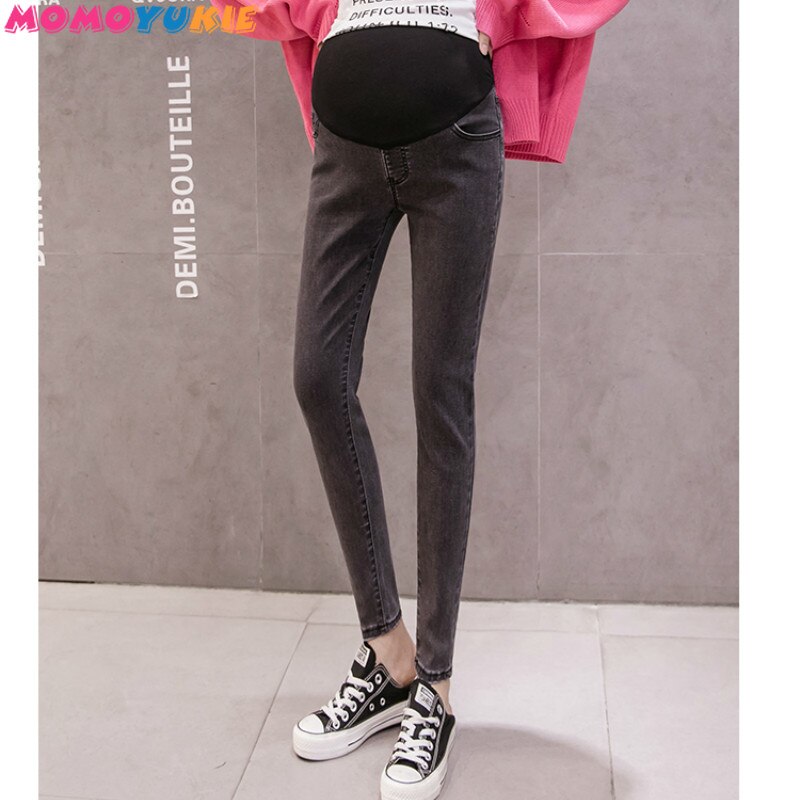 Taille élastique jean Stretch pour femmes enceintes pantalon de maternité jean moulant allaitement vetement grossesse jean abdominaux enceinte