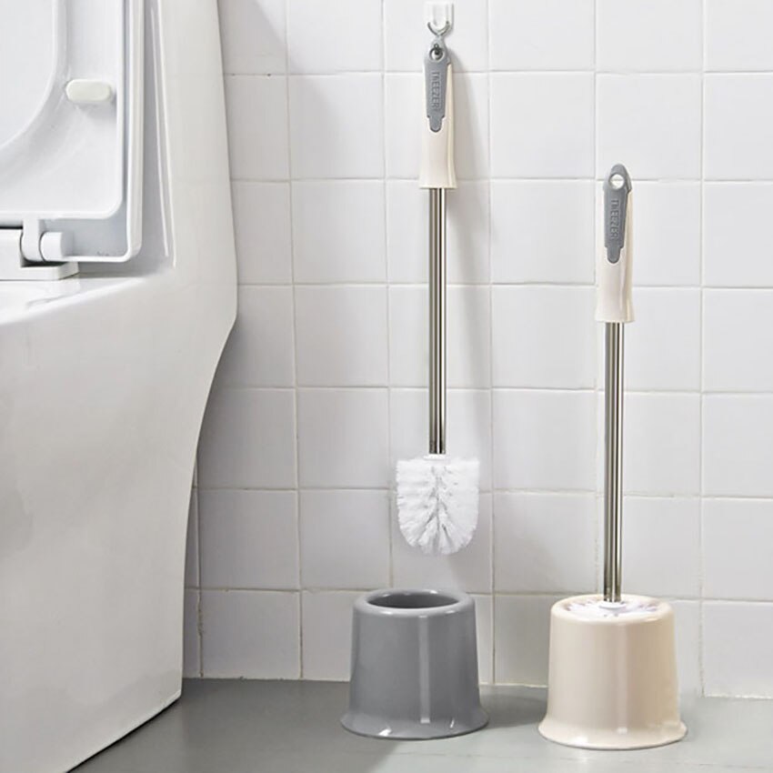 Stainless Steel Toilet Brush Holder Set With Base Cleaning Home Bathroom Hardware Kitchen Handheld Tool Cleaner Multi-function
