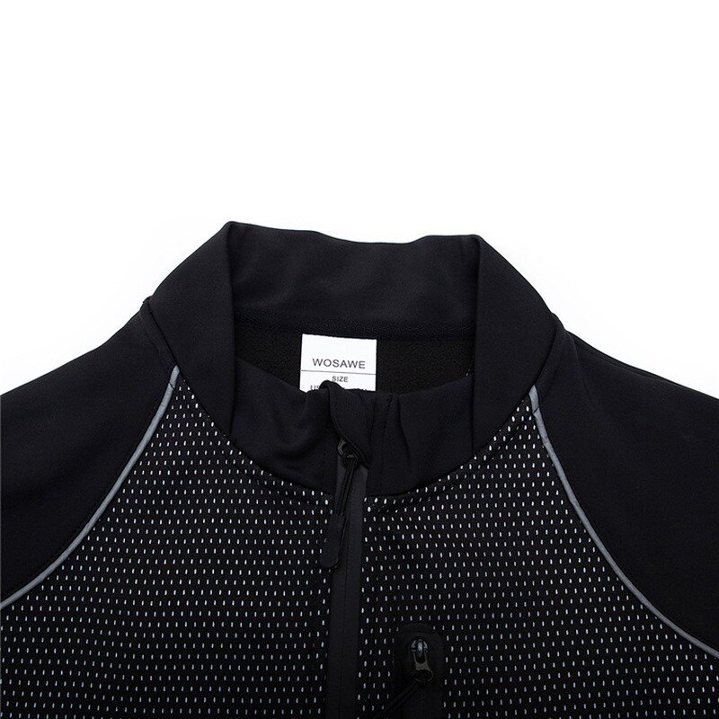 WOSAWE männer Radfahren Jacke Winter Reflektierende Thermische Warme Windstopper Jacke Wind Windjacke MTB Bike Fahrrad Zyklus Jacke
