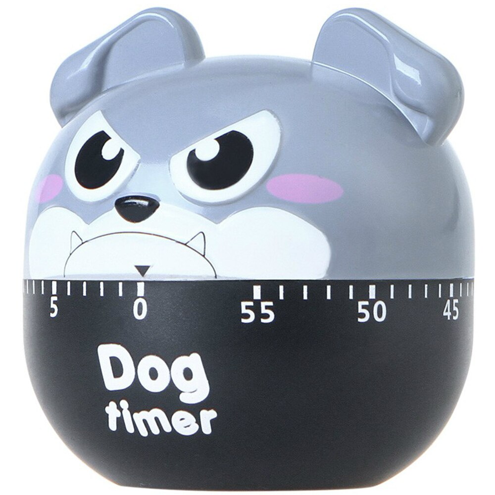Cartoon Dog Shaped Kitchen Timer Home Kitchen Alarm Clock Countdown Dog Mechanical Time Reminder For Cooking Baking Studying: Blue