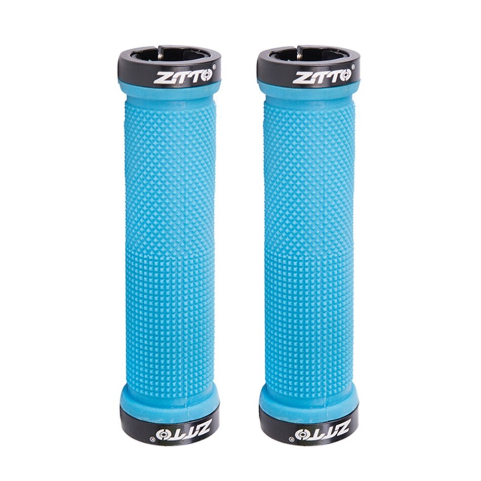 1 Paar Fietsen Rubberen Handvat Grips Anti-Slip Mtb Fiets Stuur Grips Fiets Accessoires: Sky Blue