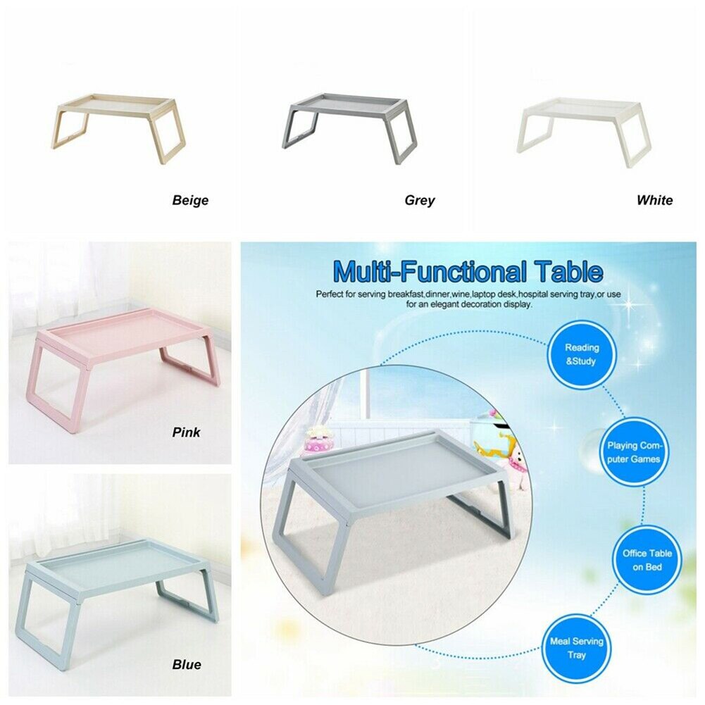 Portable laptop desk, folding bed tray stand breakfast table home dorm room