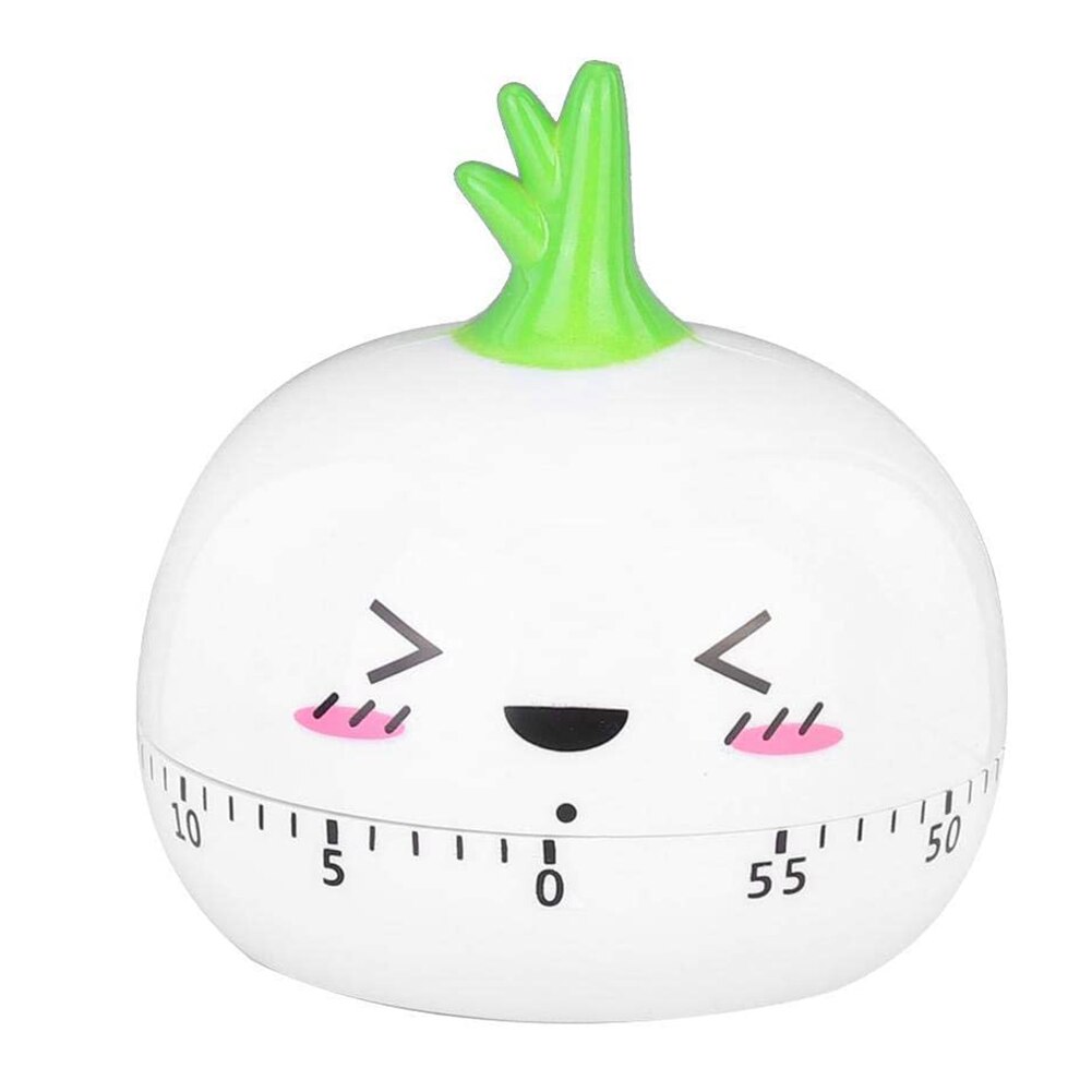 Timer Kitchen Cooking Reminder Student Household Alarm Clock Mechanical Clockwork Fruits and Vegetables Shape Soup Timer: White
