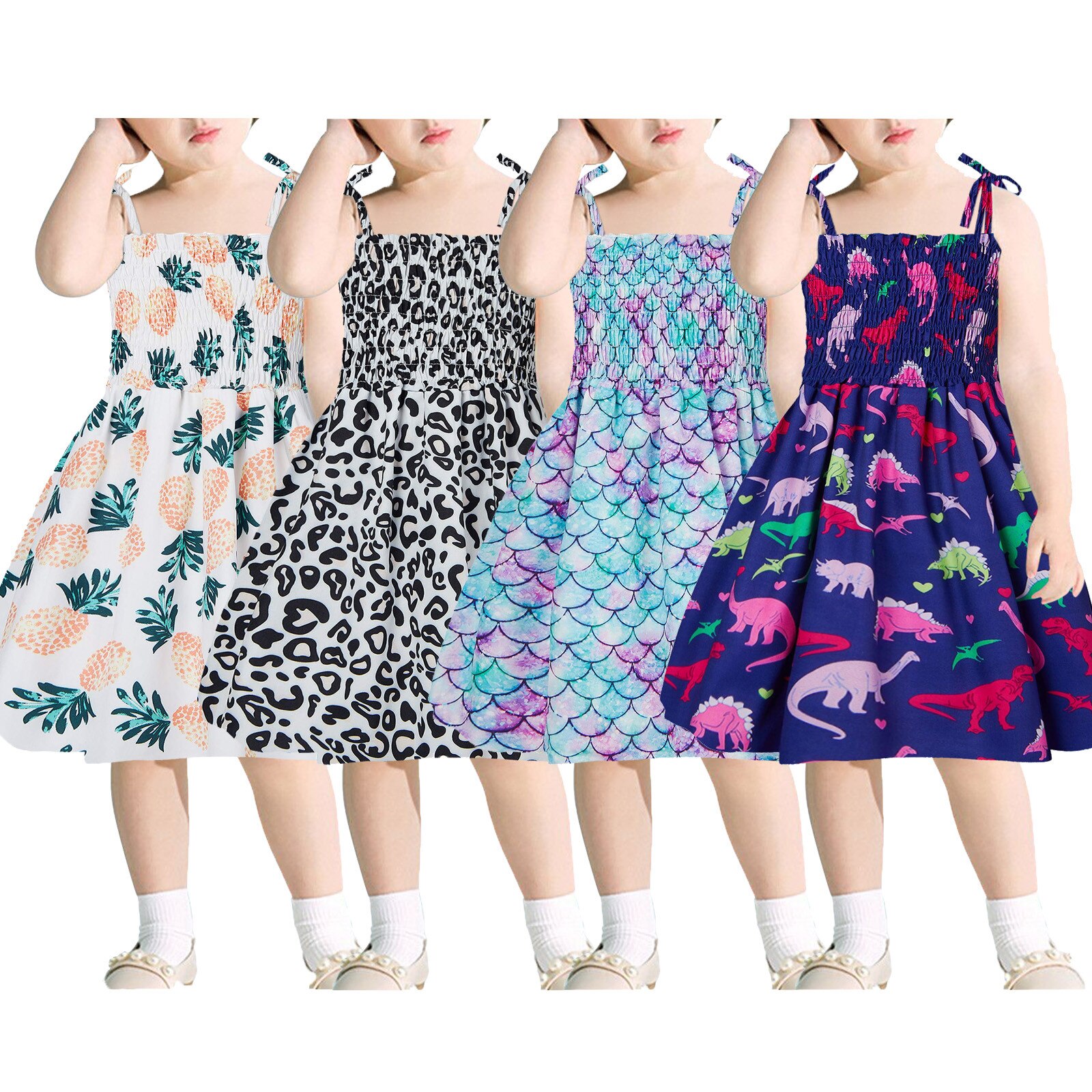 1 2 3 4 5 6 7 8 Years Summer Girl Princess Dress Cotton Cherry Dresses Polka Dot Kids Dresses For Girls Children Clothing