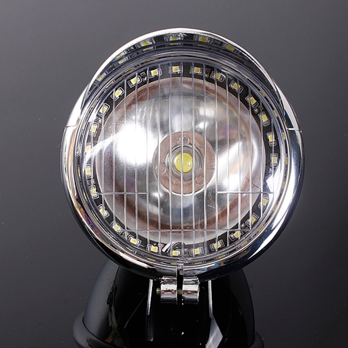 Wit 27 Led Motorcycle Angel Eye Koplamp Fog Lamp Voor Harley Chopper Bobber Cruiser Eenvoudige Installatie Koplampen