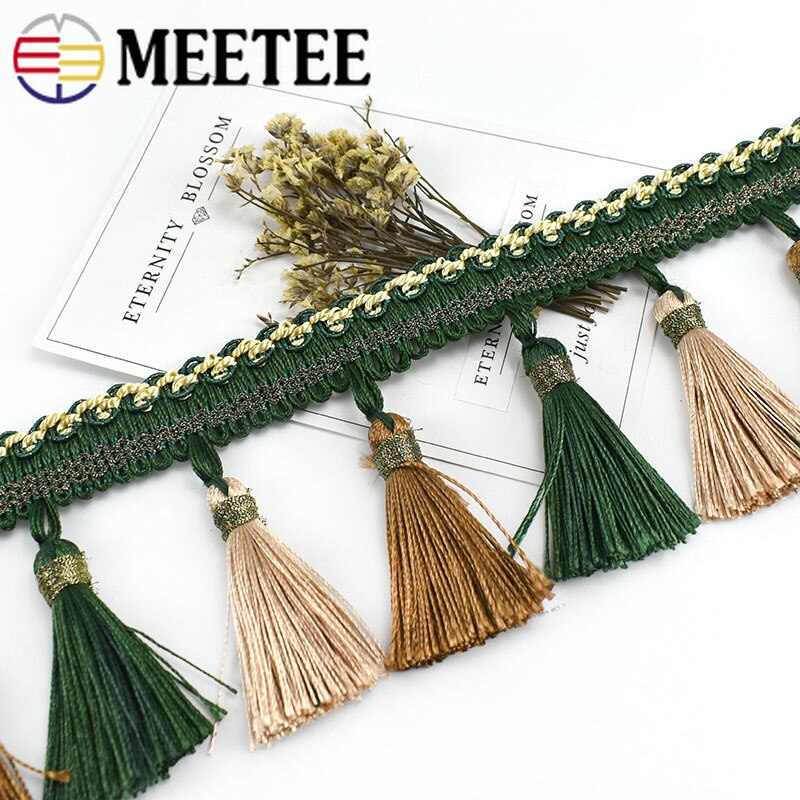 1/2Meters Meetee 85mm Wide Curtain Trim Tassels Lace Fringe Ribbon DIY Handmade Mantle Sofa Hometextile Decortion Accessories