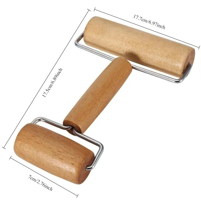 1PC Rolling Pin Pastry and Pizza Baker Roller Wooden Baking Crush Nuts Crackers Cookies Kitchen Utensils: Pink