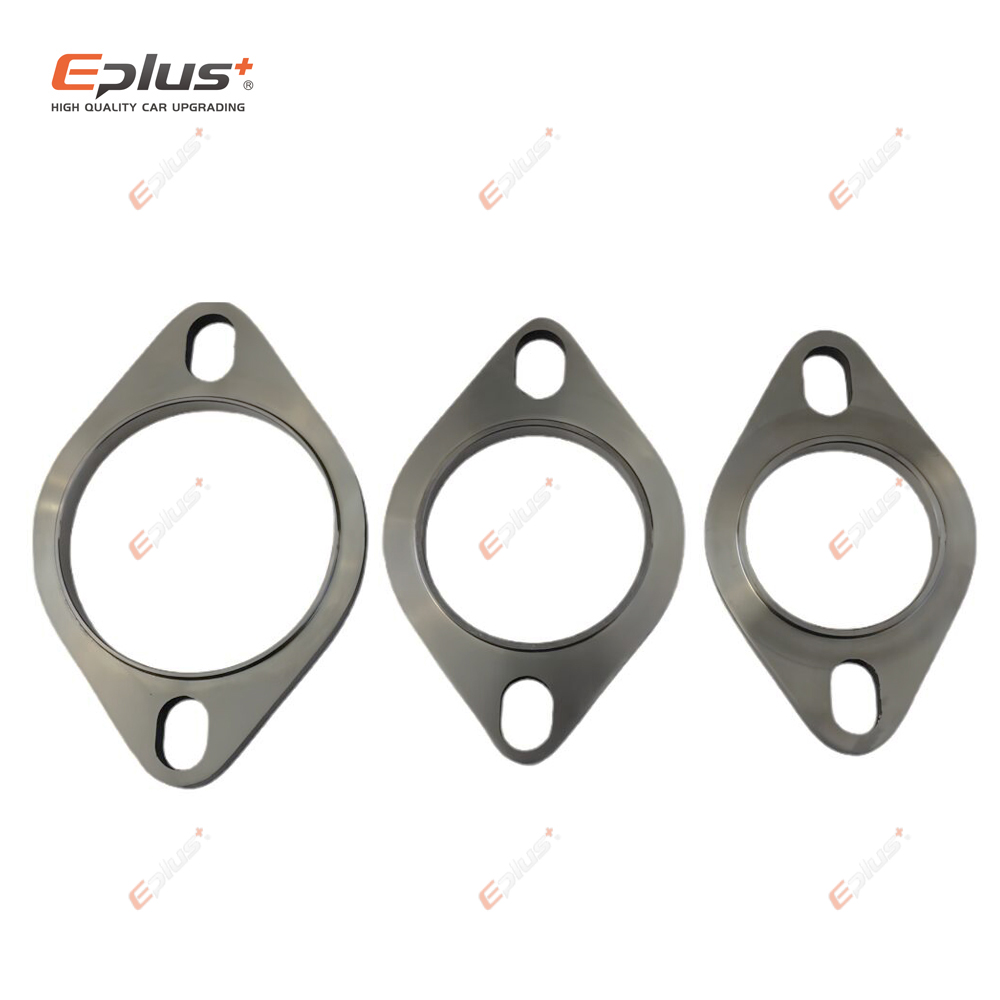 Eplus voiture moto tuyau d'échappement silencieux bride Joint universel 2 trous 304 acier inoxydable 51MM 63MM 76MM