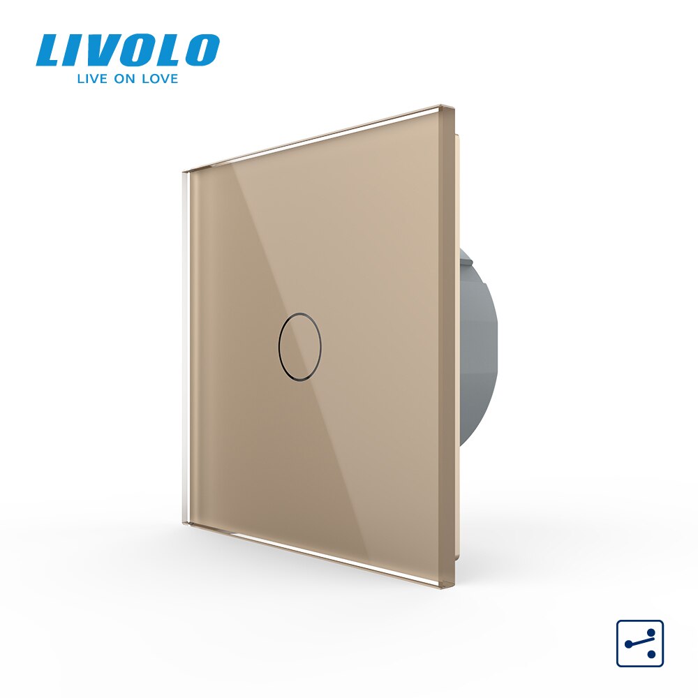 Livolo luxe Muur Touch Sensor Schakelaar, Lichtschakelaar, schakelaar power, Kristal Glas, Stopcontact, multifunctionele sockets, Gratis Keuze
