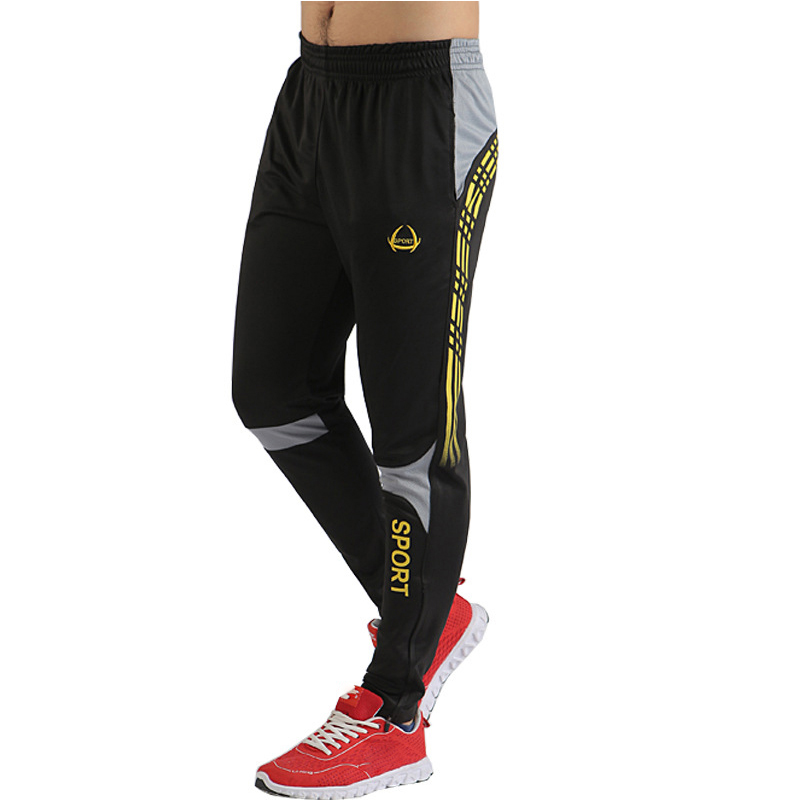 Mannen Sport Running Broek Zakken Atletische Voetbal broek Training sport Broek Elasticiteit Legging jogging Gym Broek F009