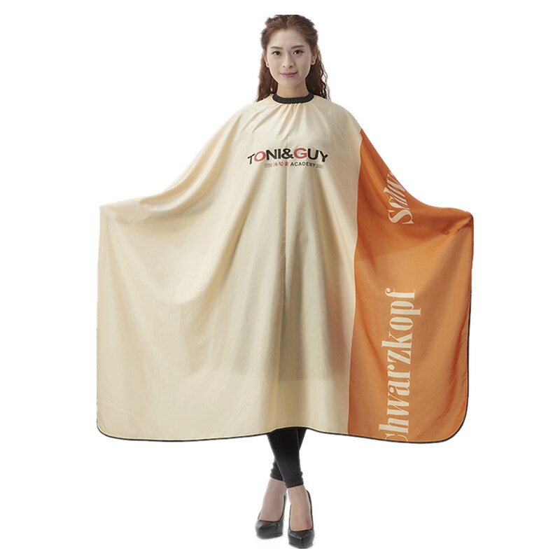 Salon Friseur Cape Erwachsene Wasserdicht Haar Färben Dauerwelle Styling Friseur Doppel Farbe Haarschnitt Schürze Cape: K017-Orange