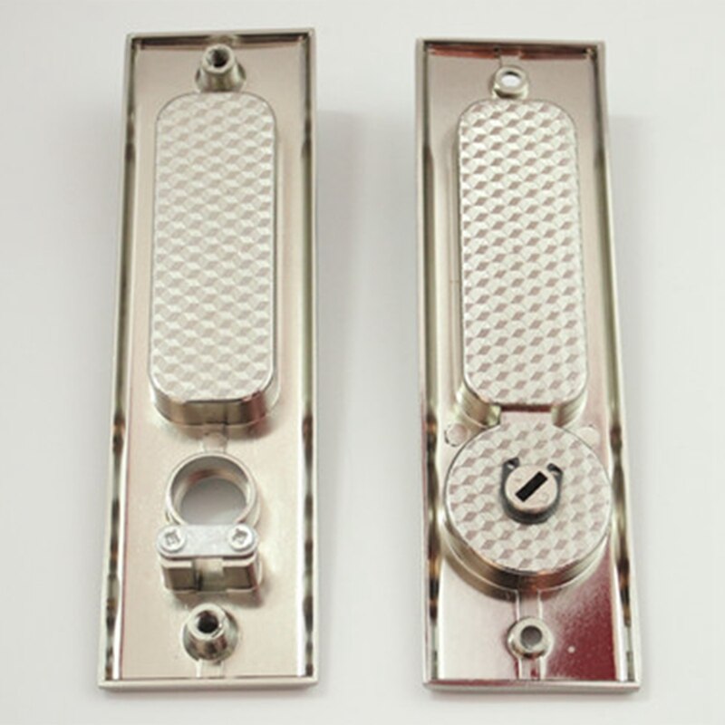 Square Sliding Door Lock Flush Handle Finger Pull Set Kitchen Bathroom Cabinet Locker with Keys Home Hardware