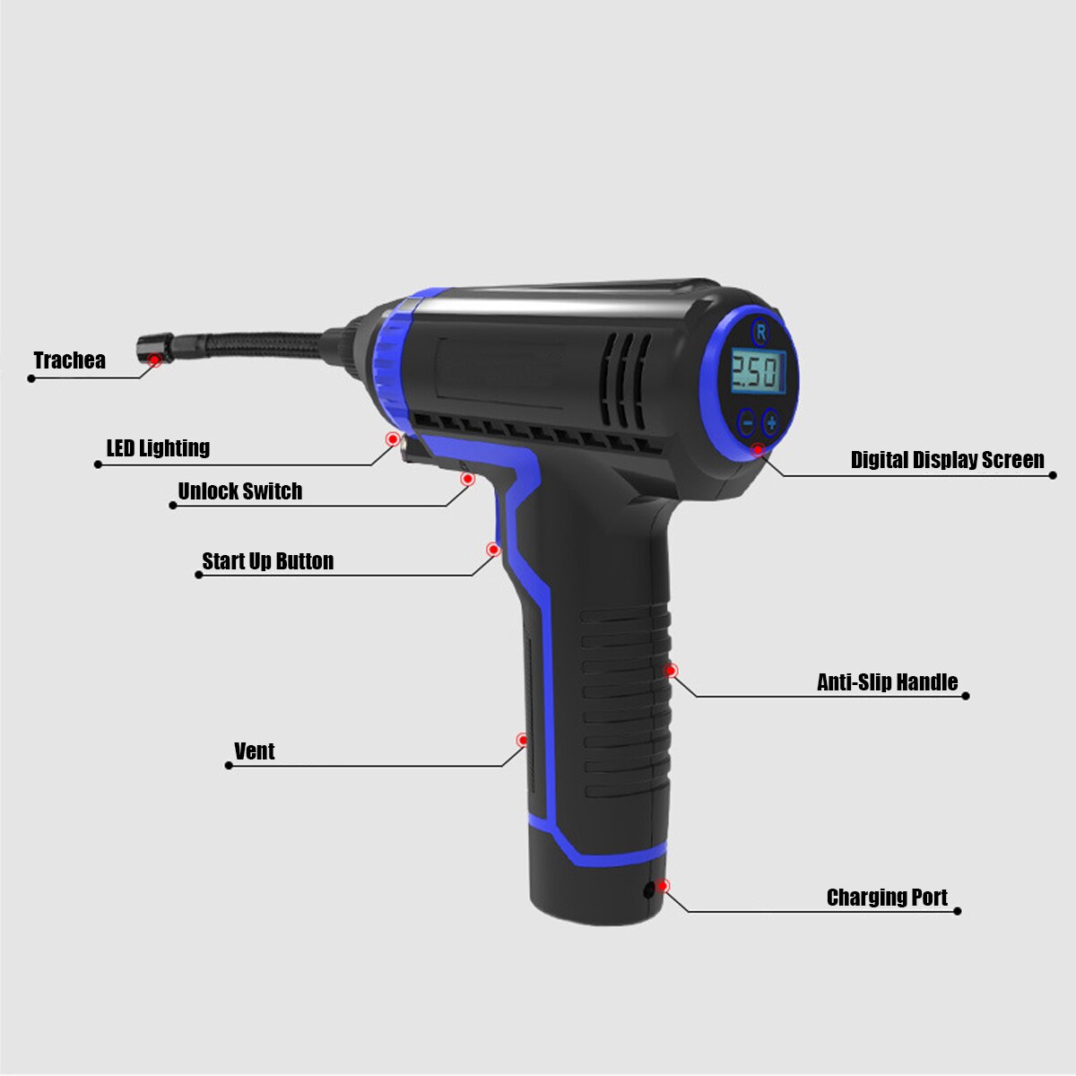 2000mAh 150PSI Battery Air Compressor Car Portable Automatic Automobile Compressor LCD digital Boat Pump De Aire Compresseur