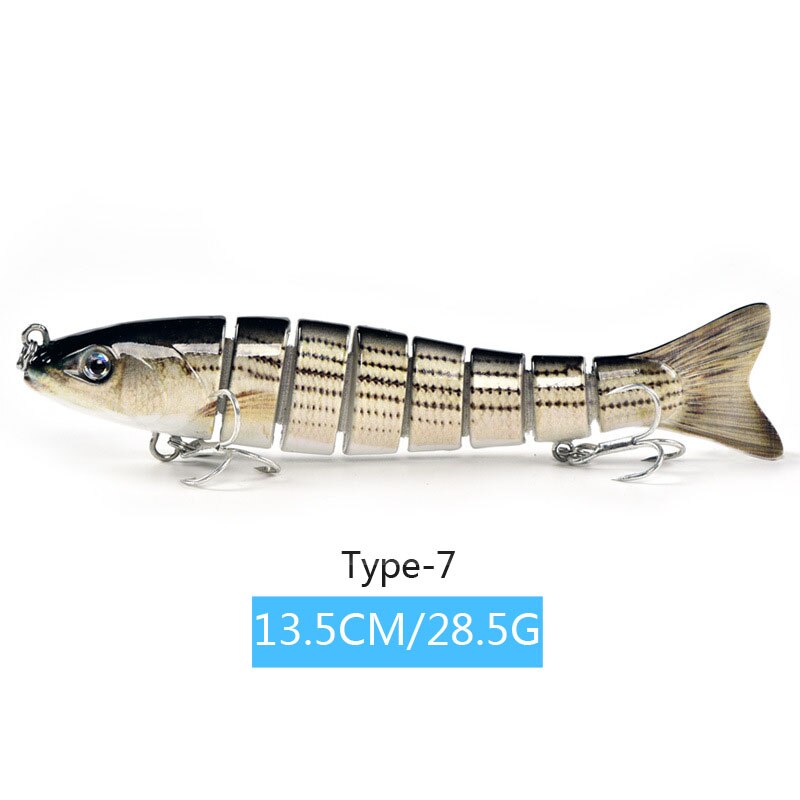 14cm 23g 8 Segment Köder Sinking Wobbler Angeln Lockt Harte Künstliche Gelenk Crankbait Swimbait Für Angelgerät Locken: 7