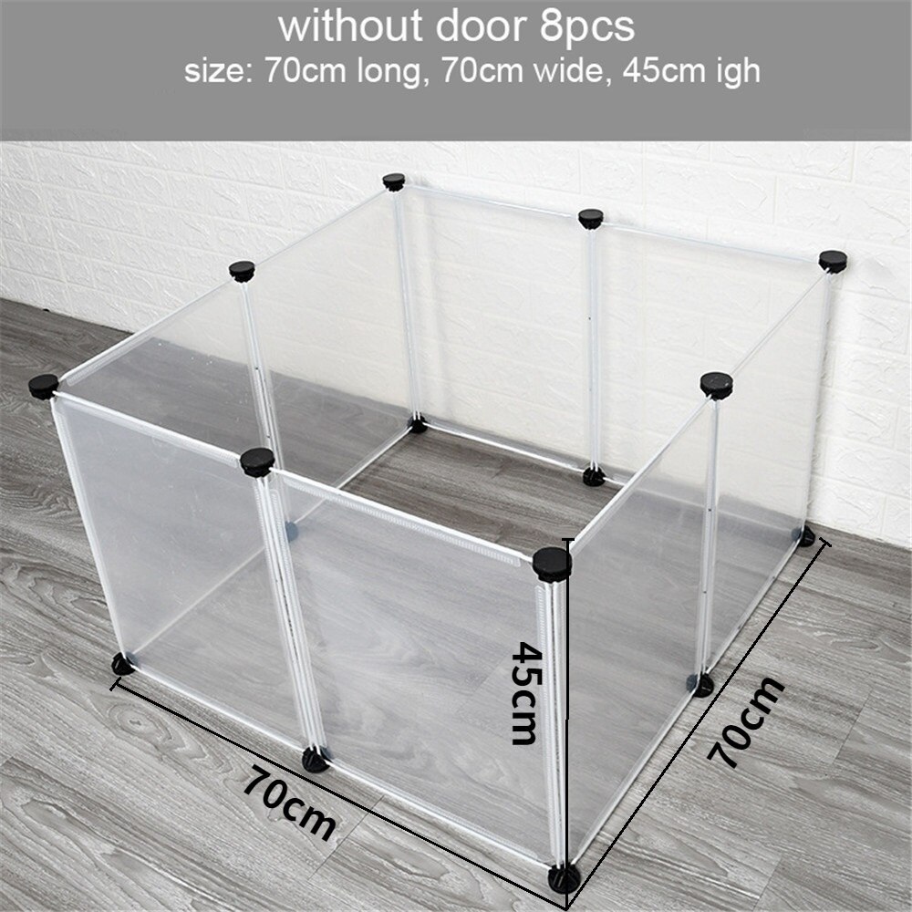 White Indoor DIY Playpen Exercise Training for Small Animals Puppy Rabbits Bunnies Kittens Cat Dog Pet Fence: 8pcs