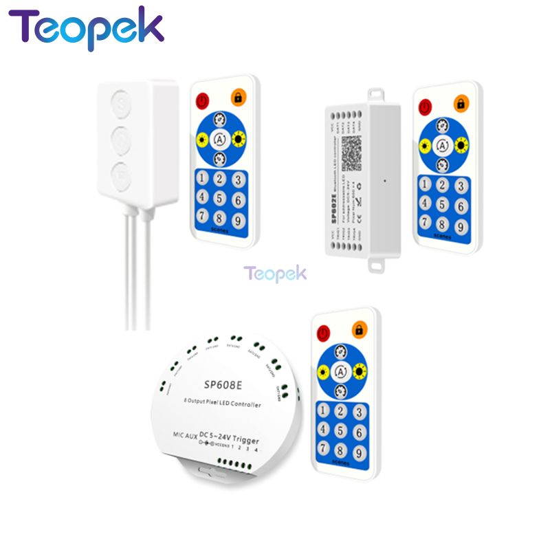SP601E SP602E SP608E Bluetooth Pixel Led Controller Ingebouwde Adresseerbare Pixels Led Rgb Strip Muziek Controller Ios/Android App