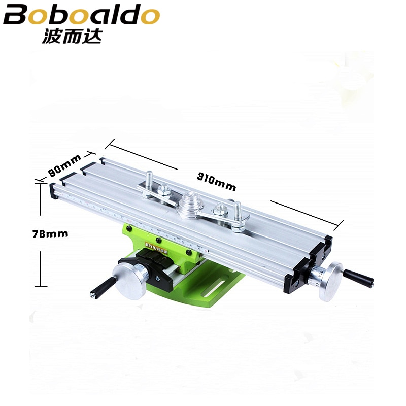 2 Axis CNC Multifunction Mini Working Table Bench Vise Bench Woodworking Drill Milling Machine Stent