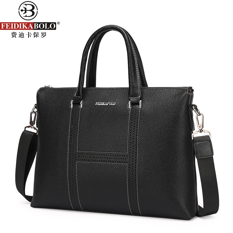 FEIDIKABOLO Simple homme sac à main en cuir souple hommes Messenger sacs sacoche pour ordinateur portable hommes mallette sac homme