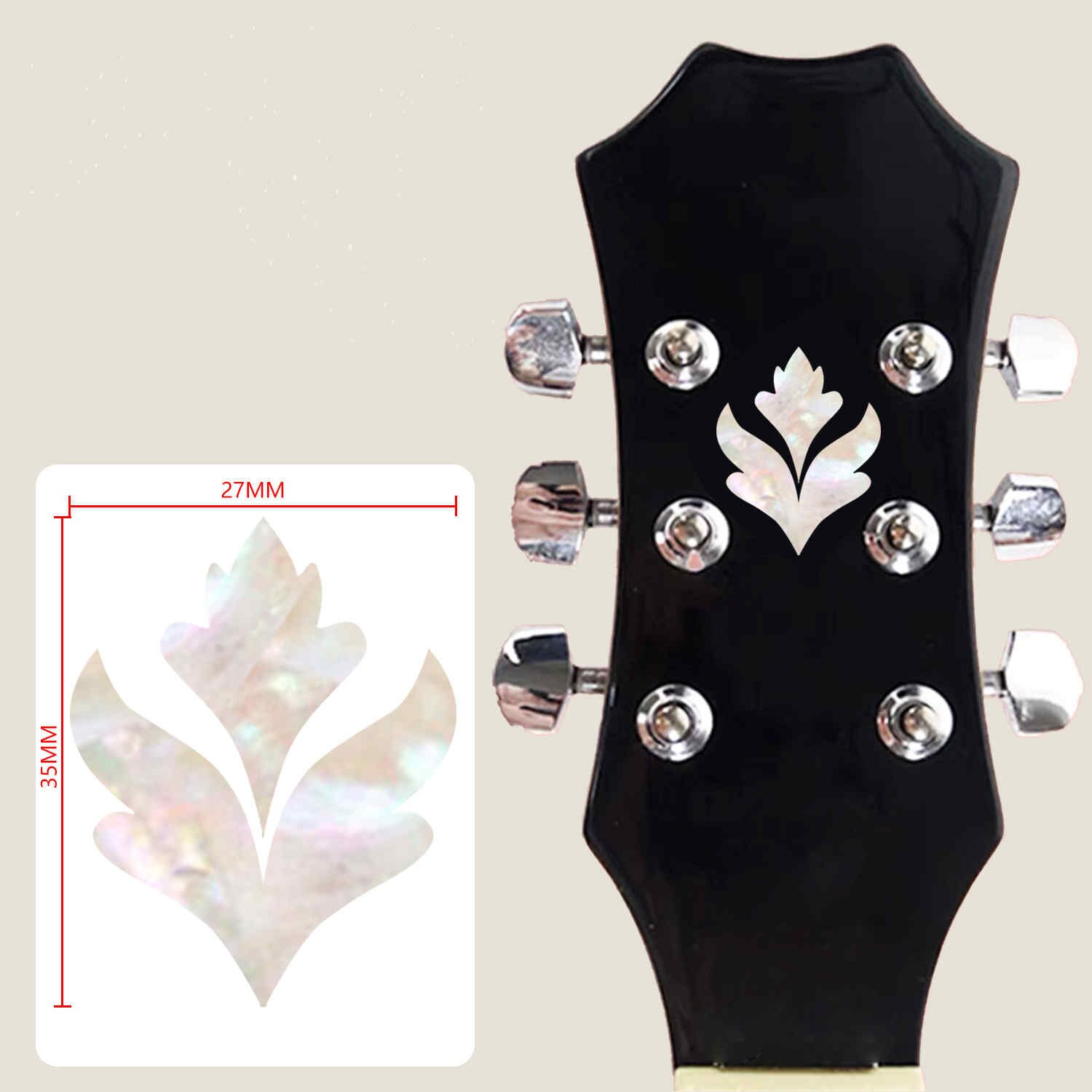 Autocollants de tête de guitare électrique en PVC, nouveauté, décalcomanies de corps de guitare électrique basse, incrustation de Ukulele, accessoires de bricolage: 5