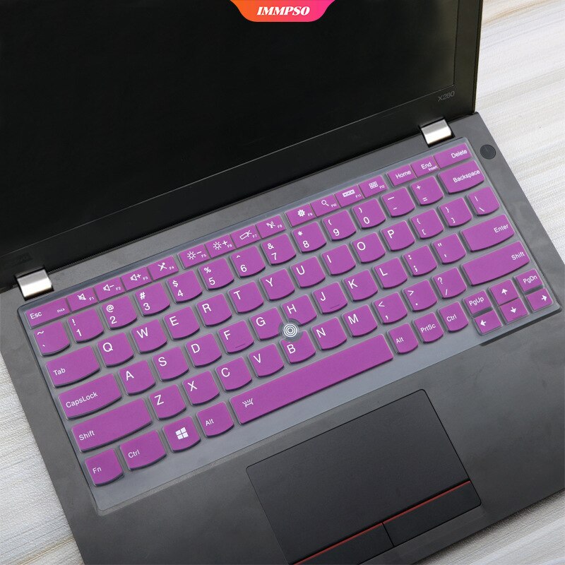 Silicone Laptop Notebook Keyboard Cover Sticker for Lenovo ThinkPad X390 X250 X260 X270 X280 12.5 inch Notebook Protector: Purple