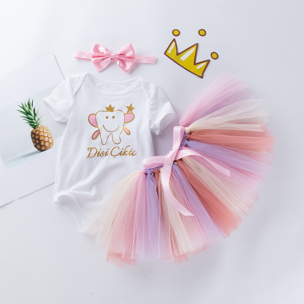 Meisjes Kids Peuter Tutu Rok set Party Dance Ballet Baby Kostuum Rok + Bow Haarspeld Set prinses Outfits Meisje kleding 45 #