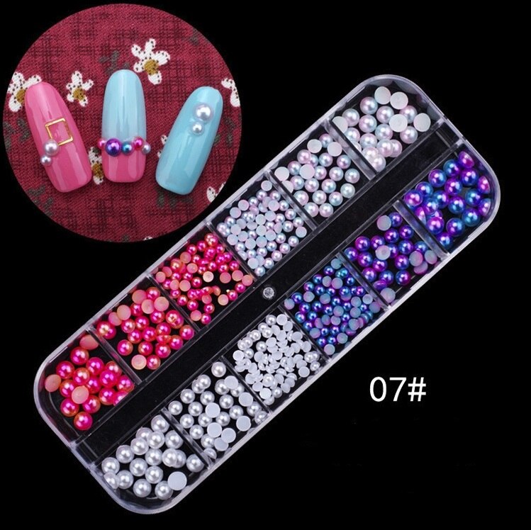 Crystal Kleurrijke Steentjes 3D Nail Art Decor Glitter Gem Stones Manicure Art Decorations Goud Zilver Strass