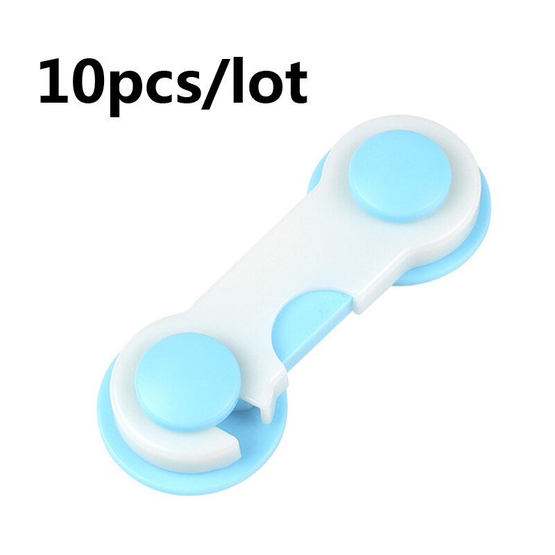 QWZ Child Safety Cabinet Lock Baby Proof Security Protector Drawer Door Cabinet Lock Plastic Protection Kids Safety Door Lock: 10pcs blue