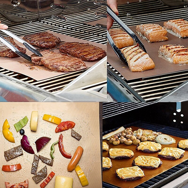 1 Pc Bbq Grill Mat Barbecue Outdoor Bakken Nonsti... Grandado