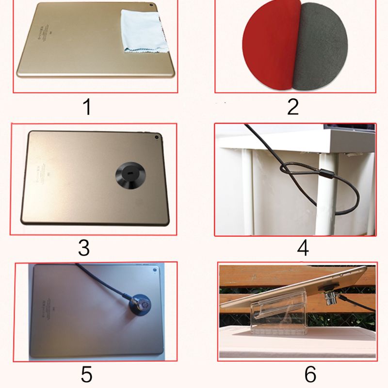 Kestävä kannettava varkaudenesto kannettava lukkoreikä pyöreä tabletti kannettava tietokone ipad macbook -muistikirjalle