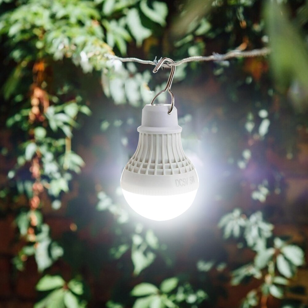 Practical 5W Portable LED Camping Bulb Light Durable Multi-functional Outdoor Tent Hanging Emergency Lantern Lamp