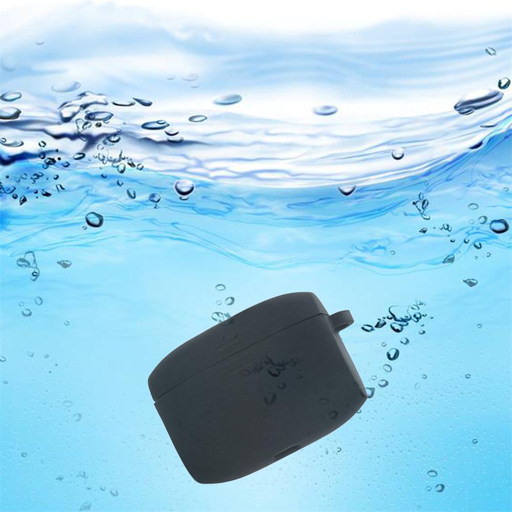 Earphone Case For Jabra Elite 65 T Wireless Sports Headset Silicone Protective Case Cover With Anti-Lost Hook Portable Cases